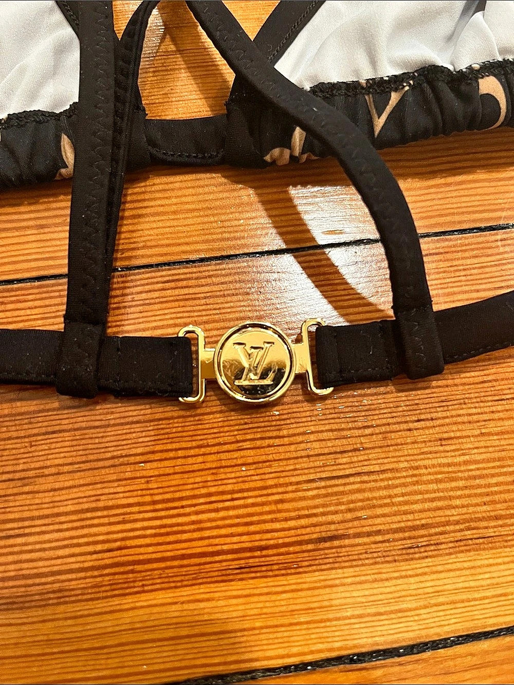 Louis Vuitton Monogram Bikini in Black & Gold Like New - Picture 3 of 7
